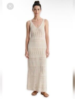 Solitaire Cream Crochet Maxi Dress-Skirt